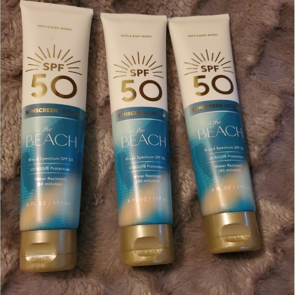 Bath & Body Works At the Beach SPF 50 Sunscreen Lotion  Pack Of 3
